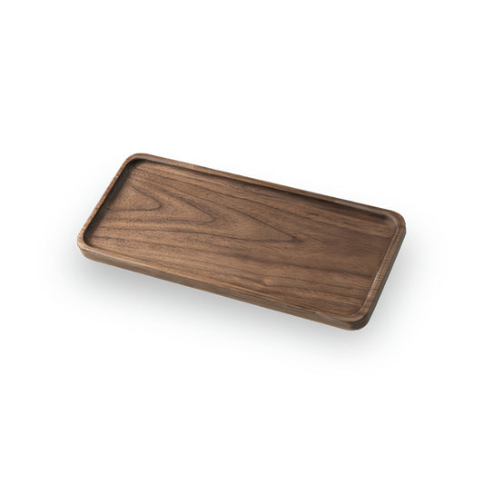 Walnut Wood Serving Tray – Handcrafted Solid Wood Organizer