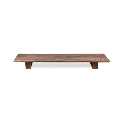 Solid Walnut Monitor Stand - Minimalist Riser for iMac, Laptop & Desk Setup